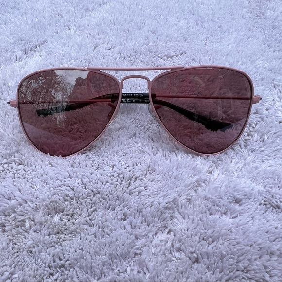 Ray-Ban Junior Sunglasses, Pale Pink Aviators - Picture 9 of 14